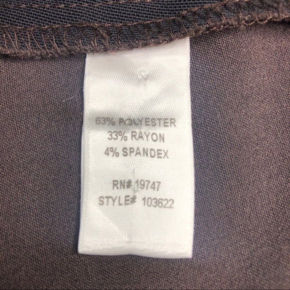 Brown A-line Knee Length Skirt Size 14 - Picture 6 of 7